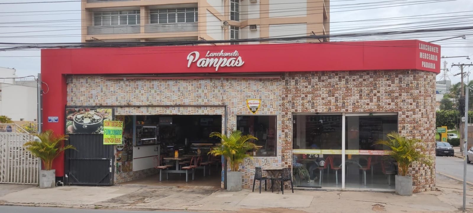 Fachada da Lanchonete Pampas